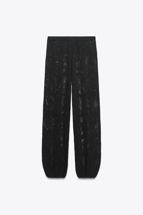 FLORAL STRUCTURE KNIT TROUSERS - Image 6