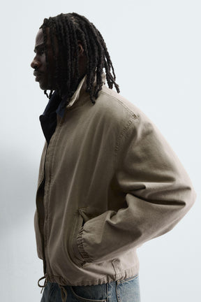 CONTRAST COLLAR PADDED JACKET - Image 4