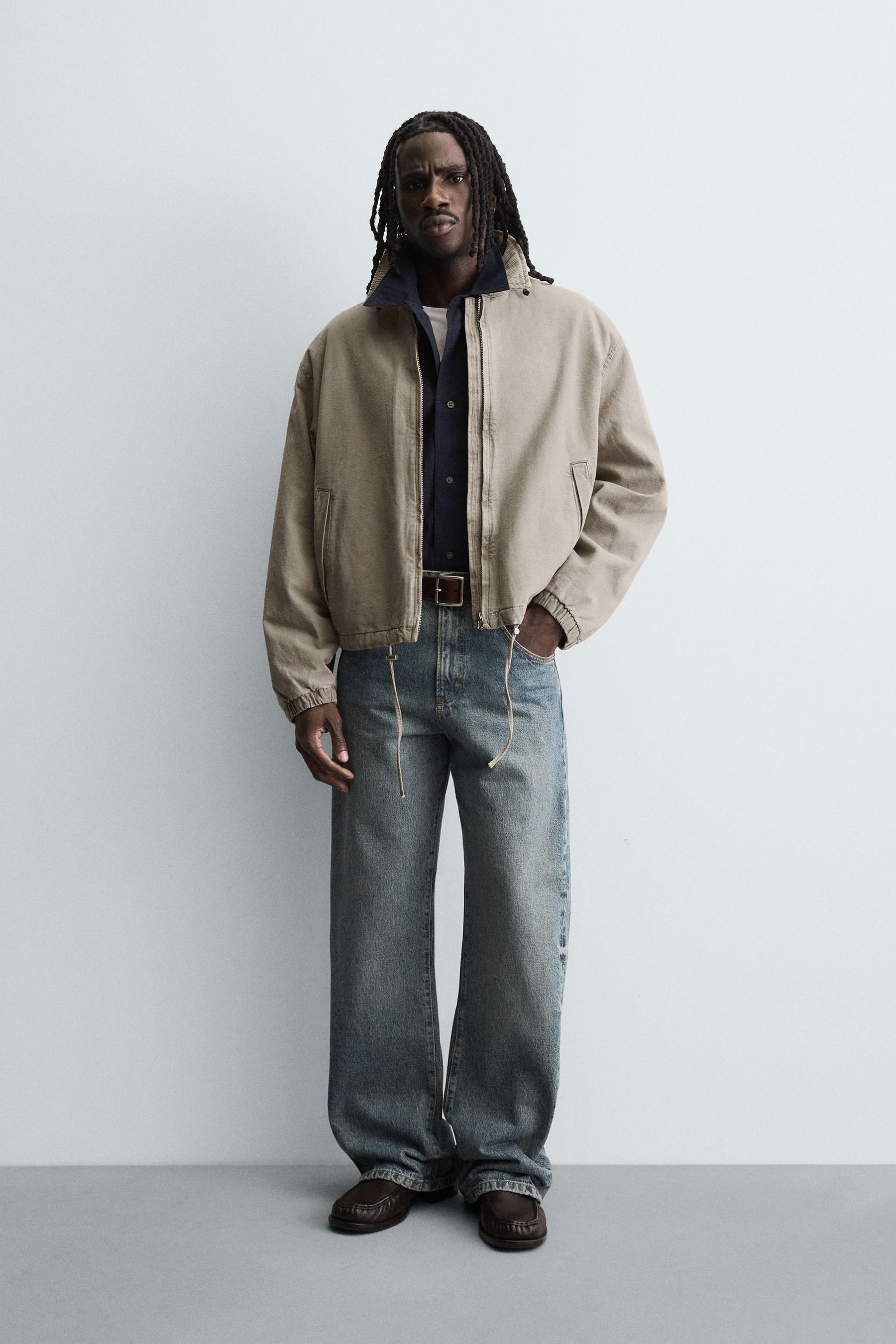 CONTRAST COLLAR PADDED JACKET - Image 1