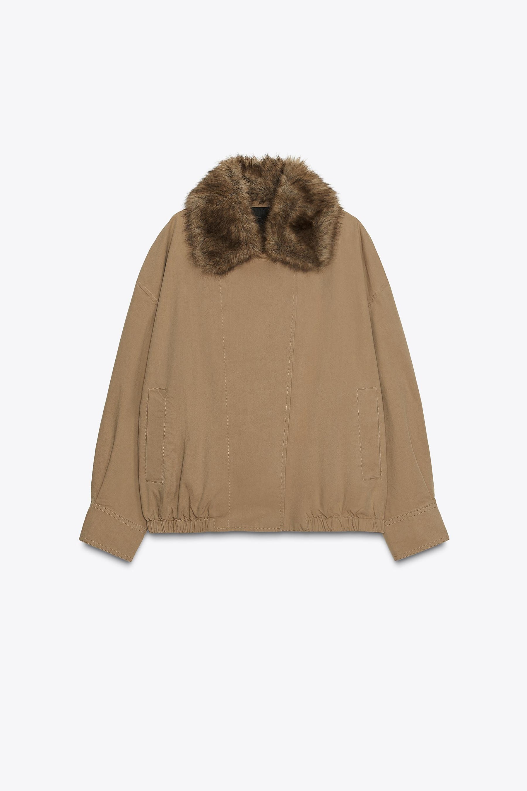FAUX FUR COLLAR BOMBER JACKET ZW COLLECTION - Image 5