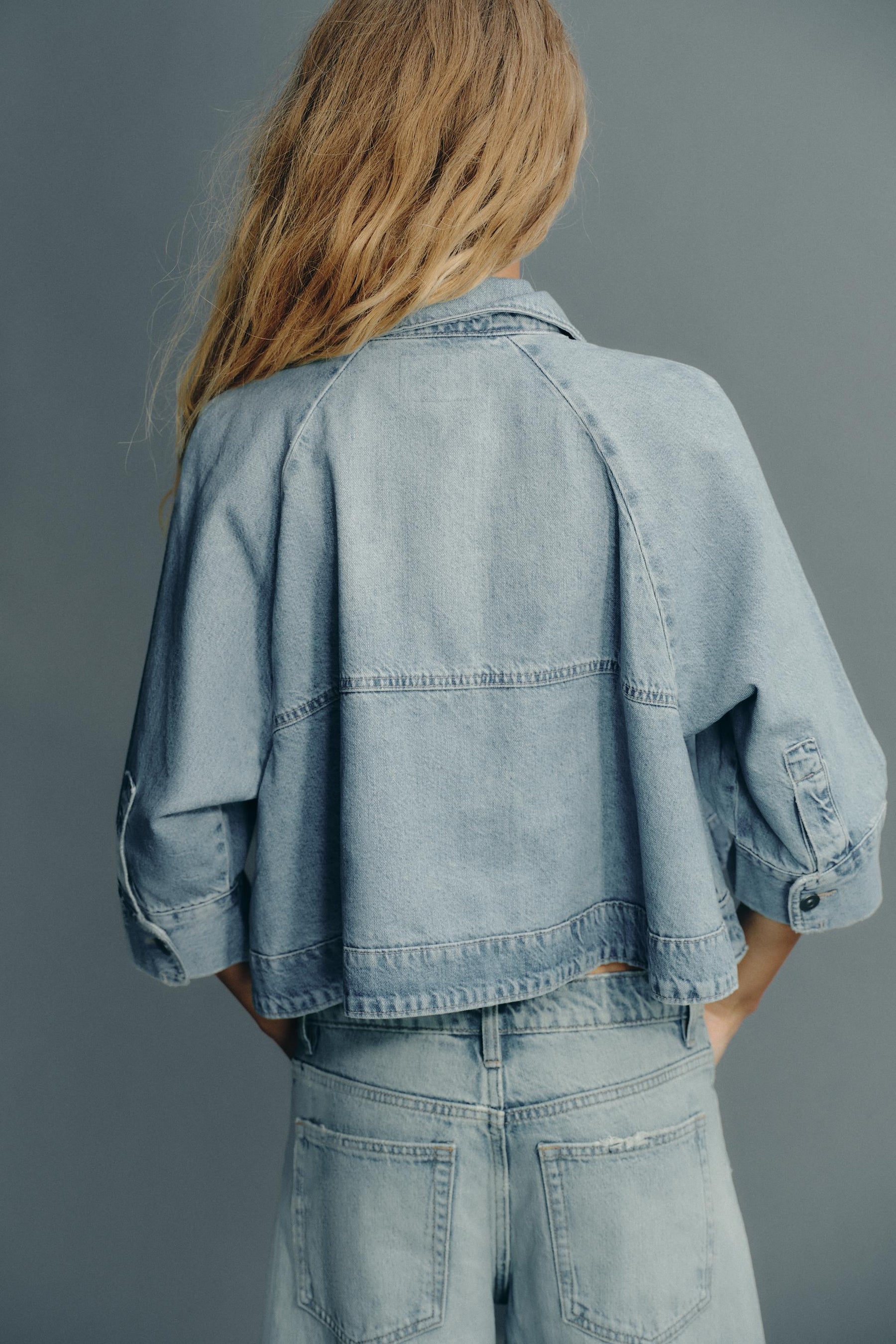 Denim Cape Jacket