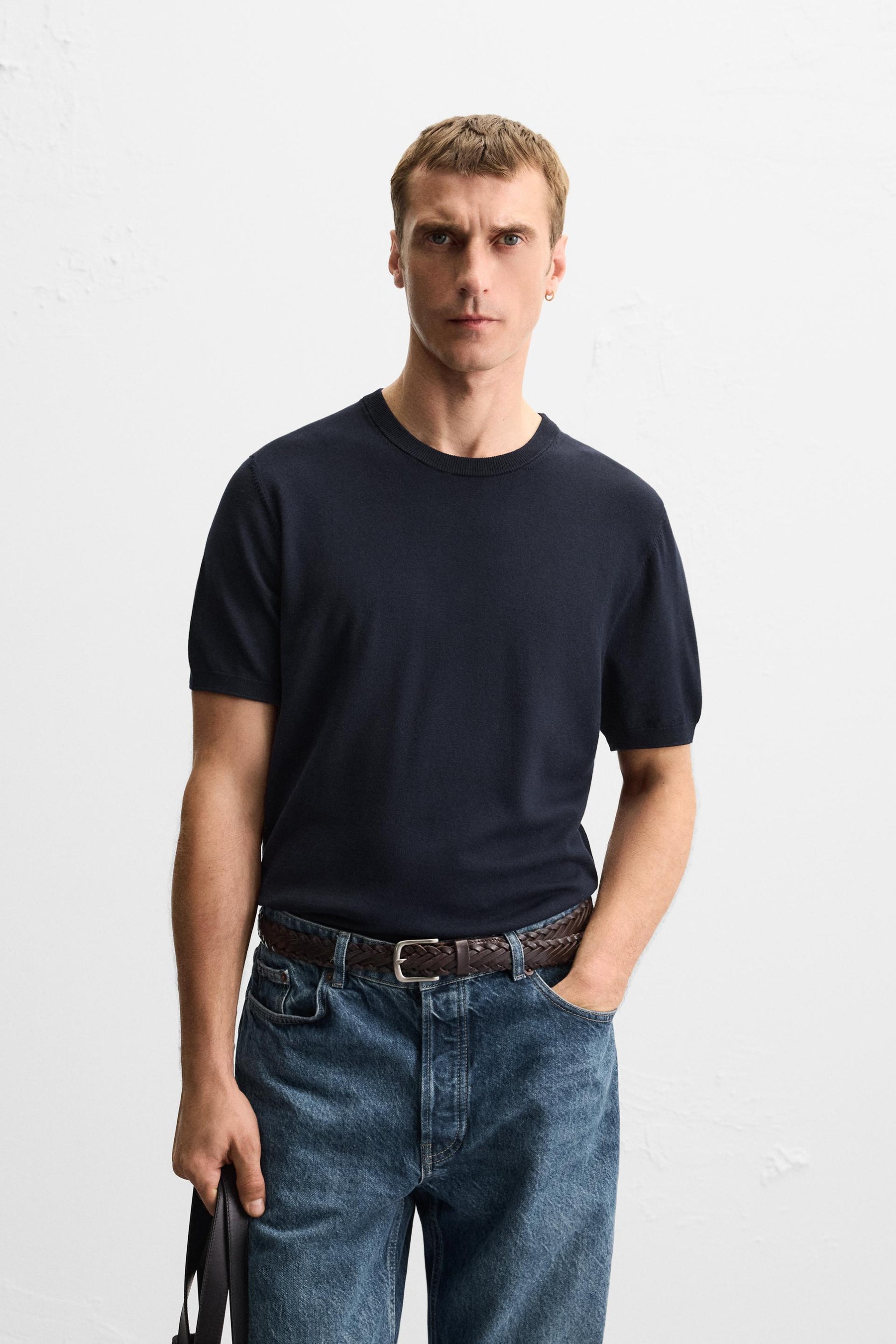 VISCOSE BLEND KNIT T-SHIRT - Image 2