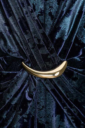 VELVET MIDI DRESS WITH HARDWARE - Image 3