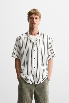 STRIPED FLOWING SHIRT - Image 2