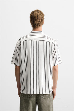 STRIPED FLOWING SHIRT - Image 3