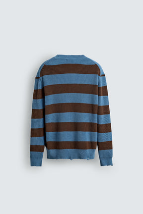 STRIPED PURL KNIT SWEATER - Image 8