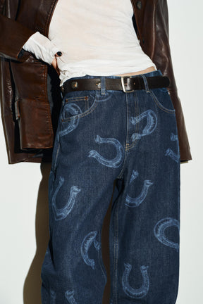 High-waist barrel jeans
