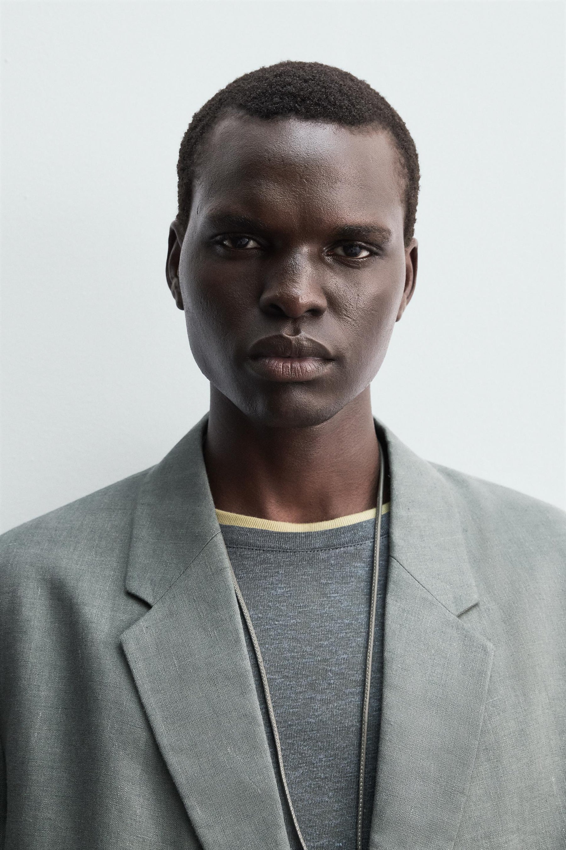 DOUBLE-BREASTED 100% LINEN SUIT BLAZER - Image 5