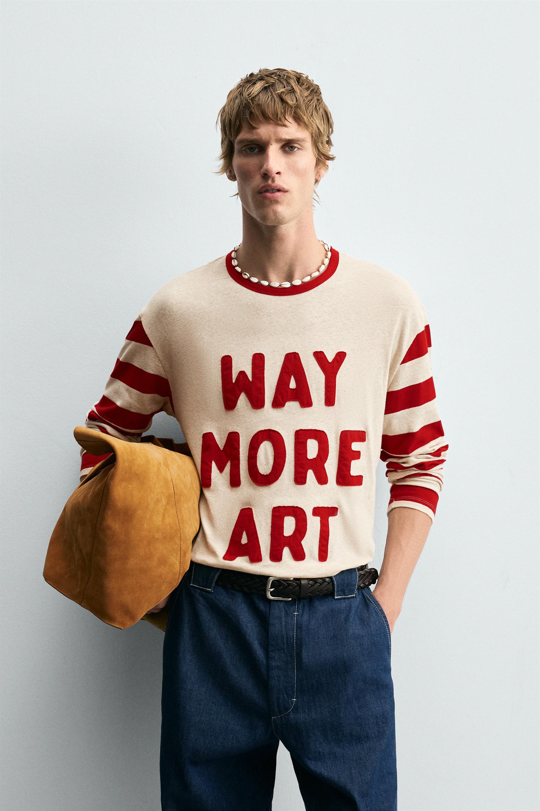 COMBINED STRIPED T-SHIRT - Image 2