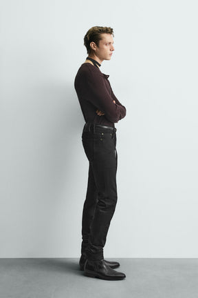 LYOCELL - COTTON HENLEY COLLAR T-SHIRT - Image 4