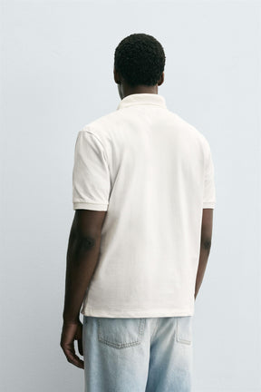 TEXTURED PIQUÉ POLO SHIRT - Image 3