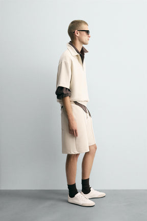 INTERLOCK BERMUDA SHORTS WITH LABEL - Image 4