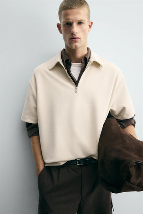 QUARTER ZIP POLO SHIRT - Image 5