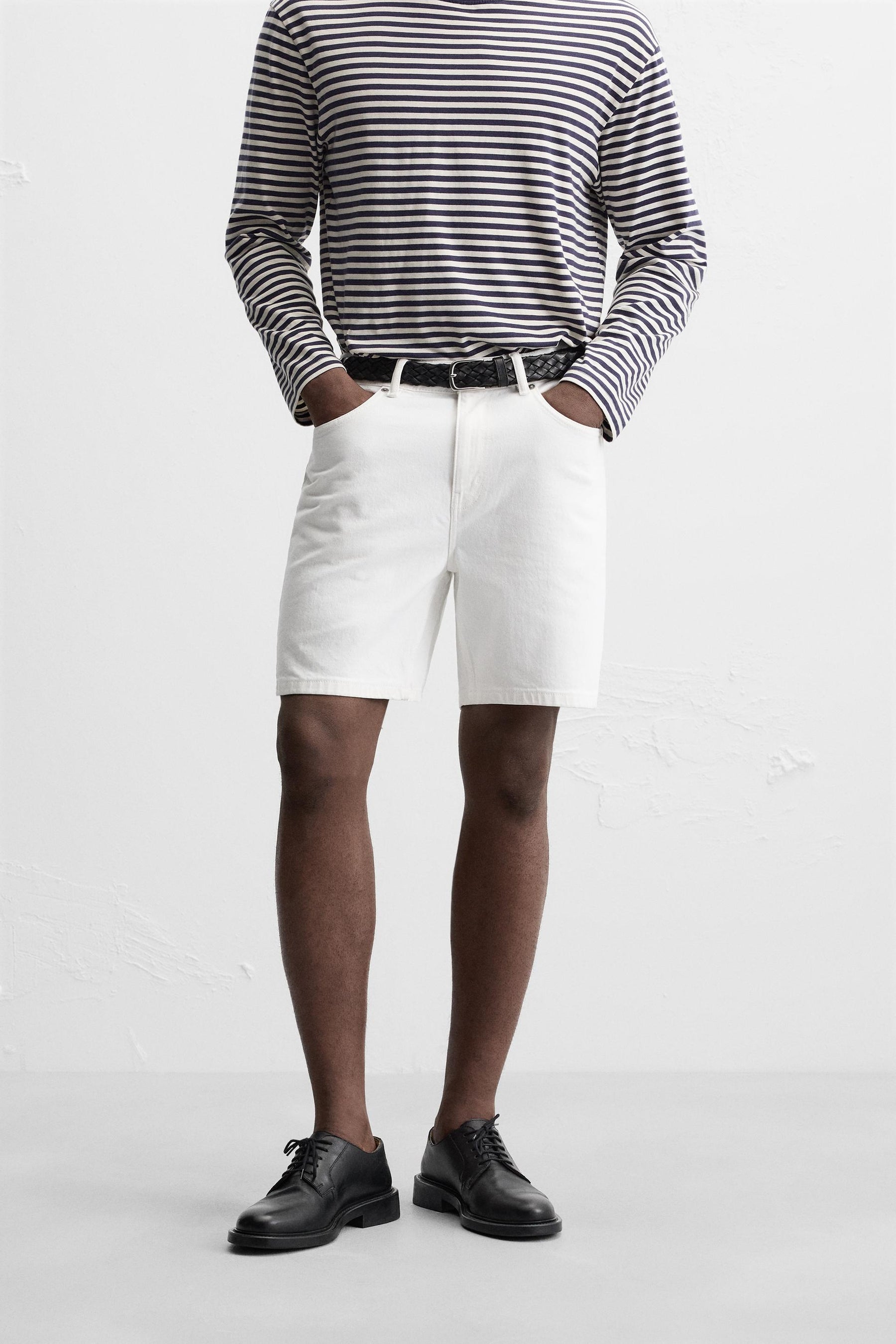 REGULAR FIT DENIM BERMUDA SHORTS - Image 2