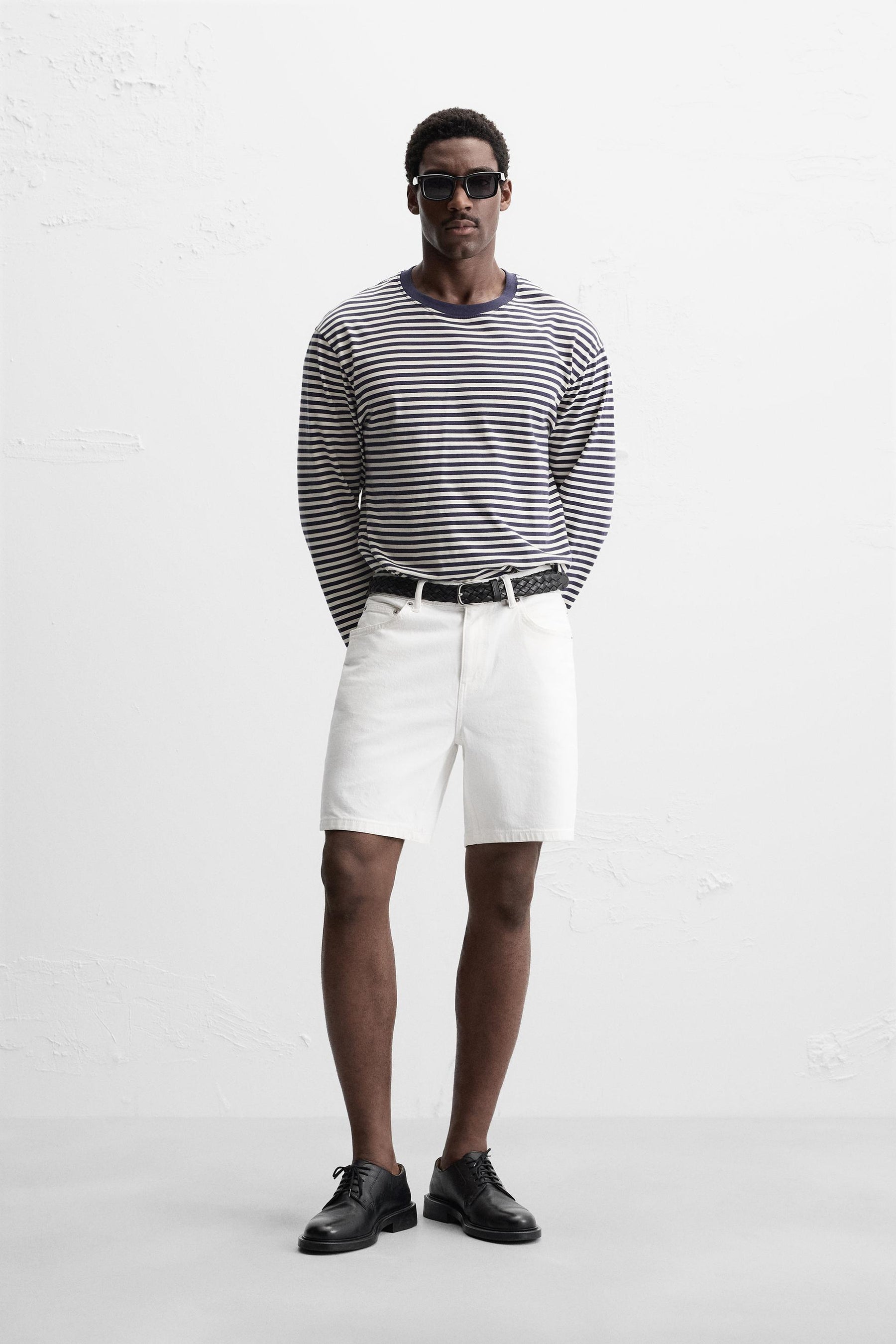 REGULAR FIT DENIM BERMUDA SHORTS - Image 1