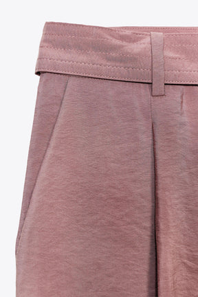 Wide-leg Trousers with Belt