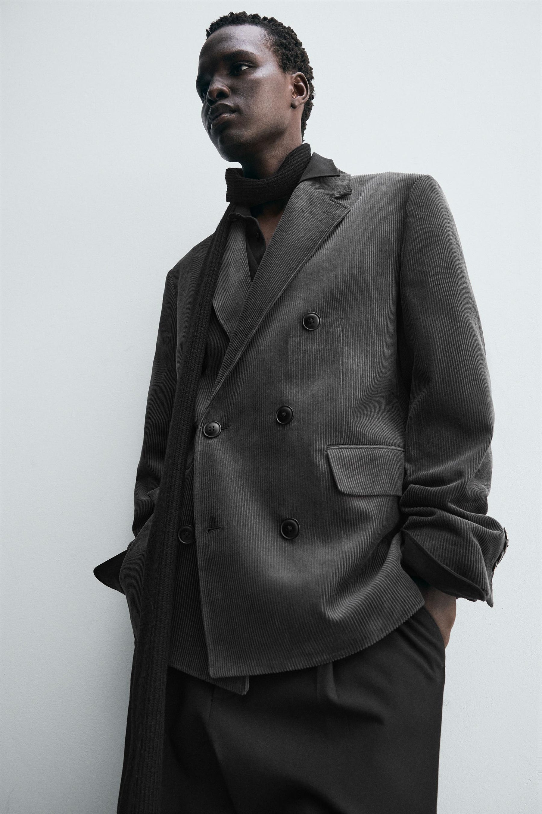 DOUBLE-BREASTED CORDUROY BLAZER - Image 5