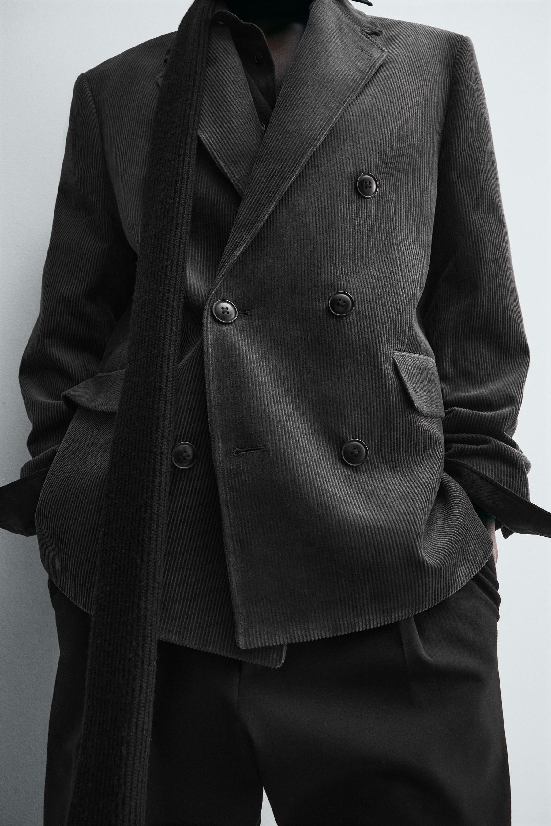 DOUBLE-BREASTED CORDUROY BLAZER - Image 6