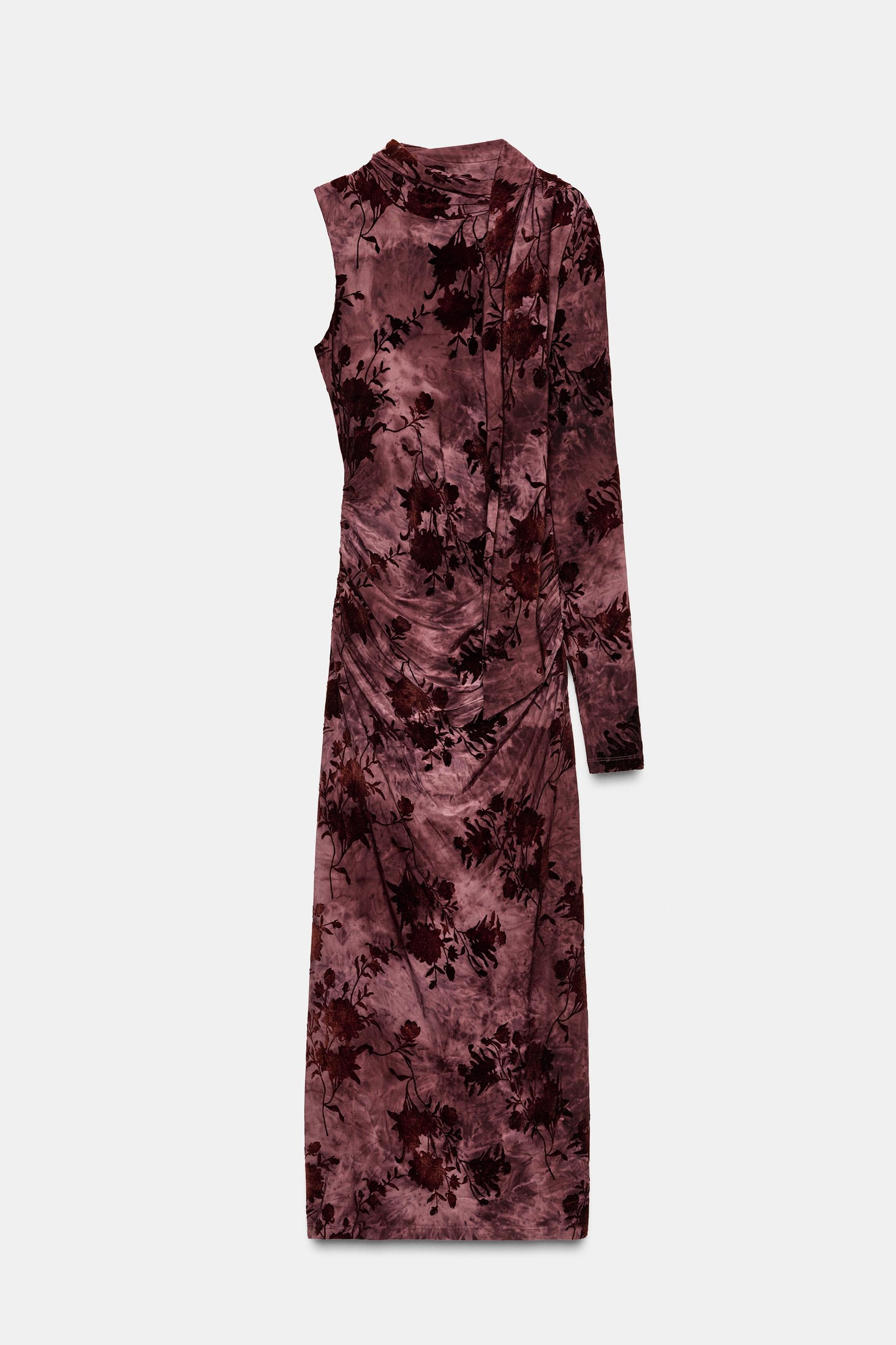 LONG PRINTED SCARF DRESS - Image 6
