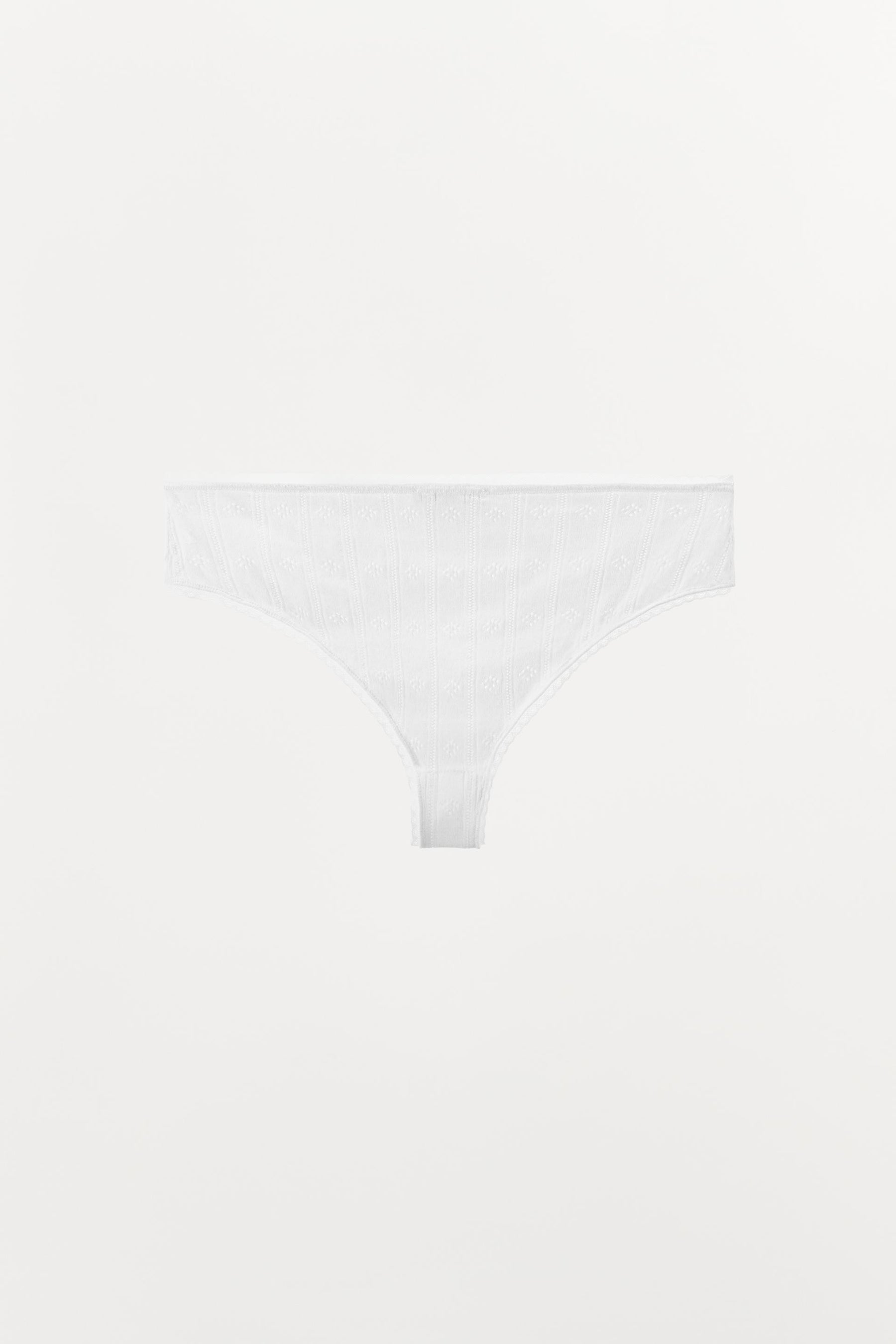 Satin-Bow Pointelle Briefs