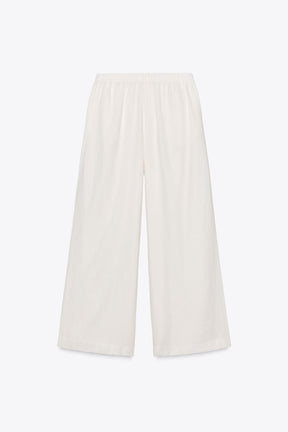 LINEN BLEND TROUSERS