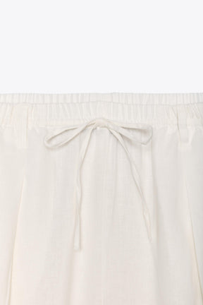 LINEN BLEND TROUSERS