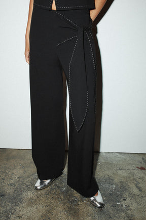 Tie-Detail Trousers