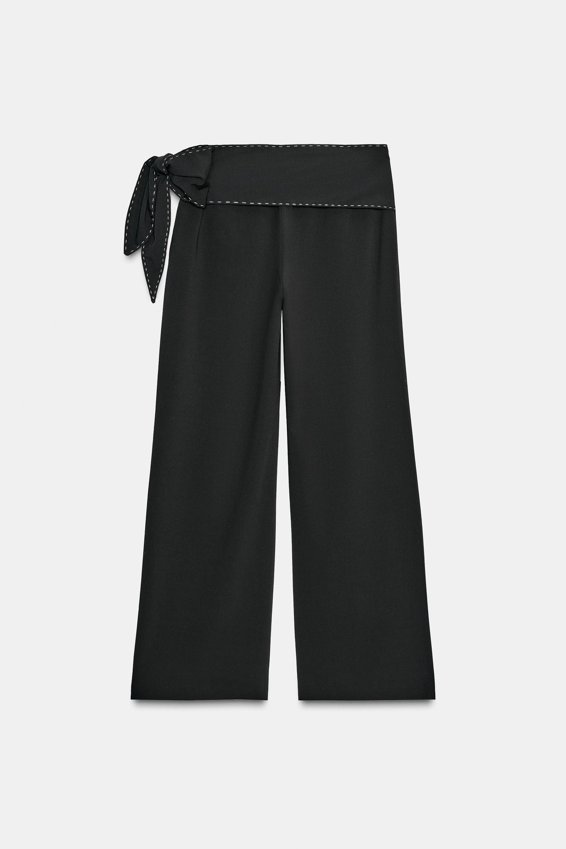 Tie-Detail Trousers