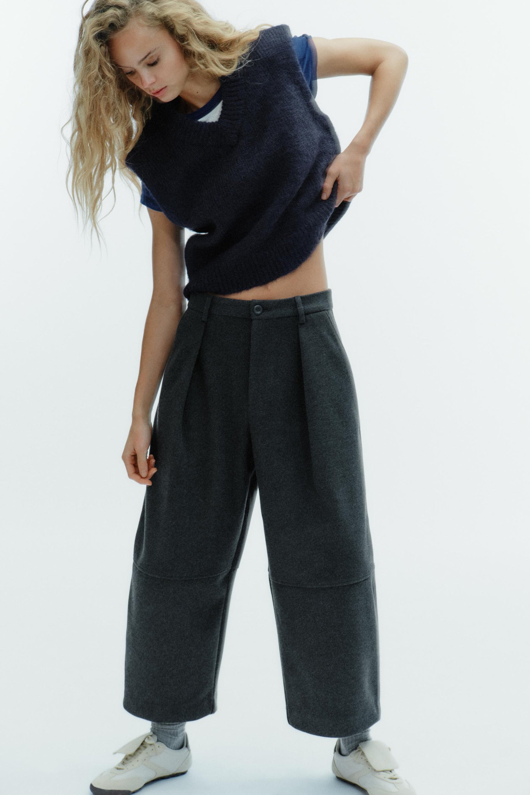 Pleated Balloon Trousers