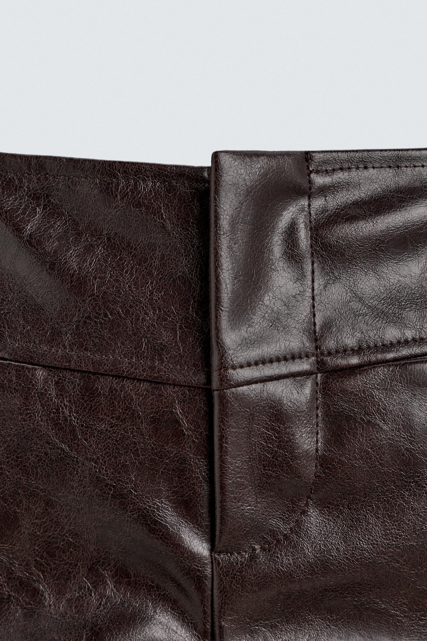 Leather Effect Mini Shorts