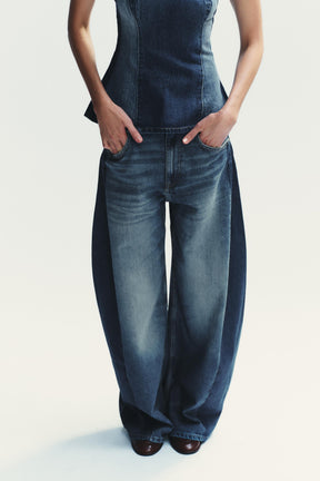 High-Waist Balloon Jeans