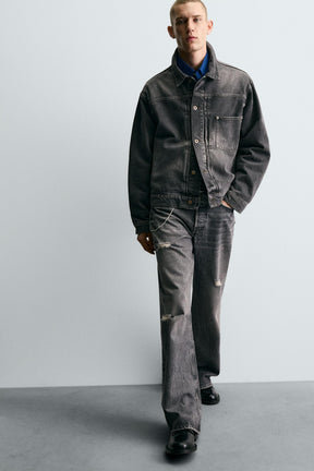 WASHED-EFFECT DENIM JACKET - Image 6