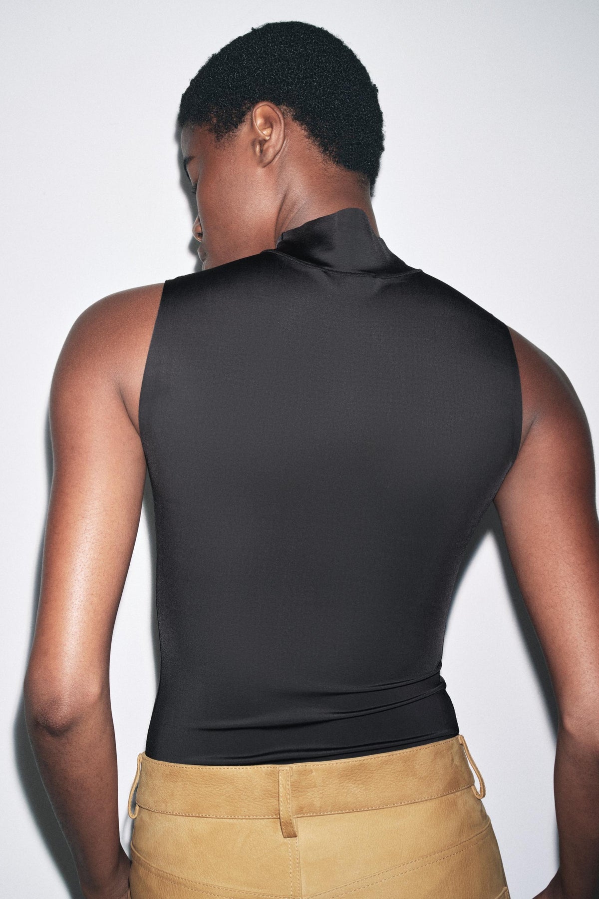 Polyamide High Neck Top