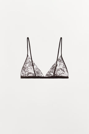 Lace-Trimmed Triangle Bra