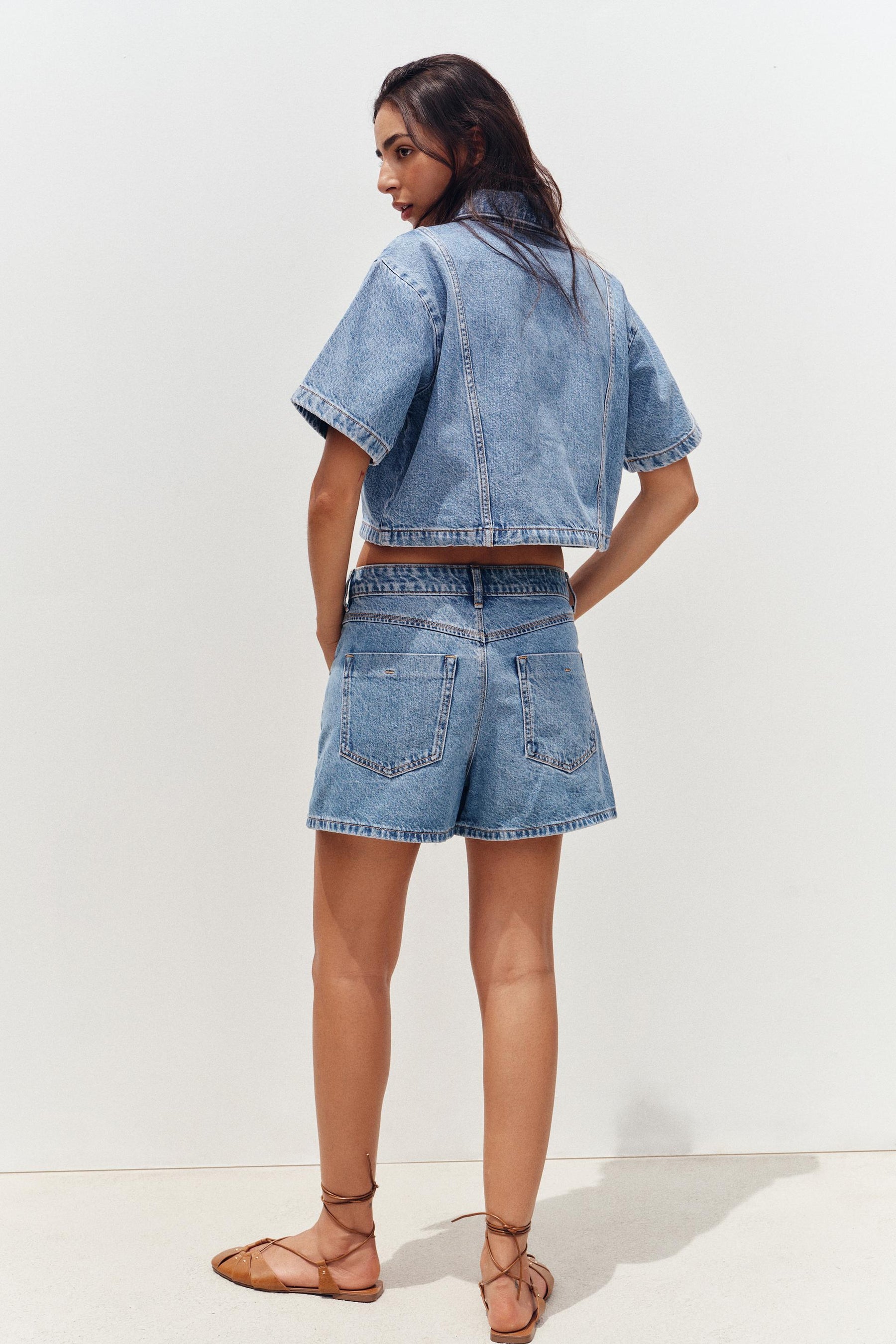 Wrap Denim Skort
