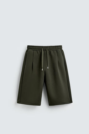 NEOPRENE-EFFECT BERMUDA SHORTS WITH DARTS - Image 5