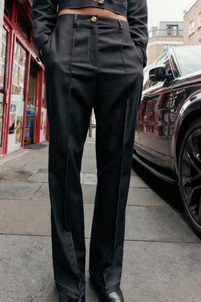 Straight Trousers with Darts