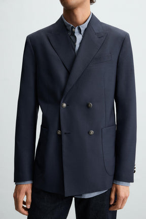 DOUBLE-BREASTED WOOL BLEND BLAZER - Image 5