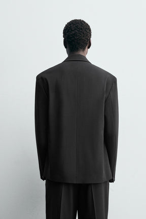 DOUBLE-BREASTED WOOL BLEND SUIT BLAZER - Image 3