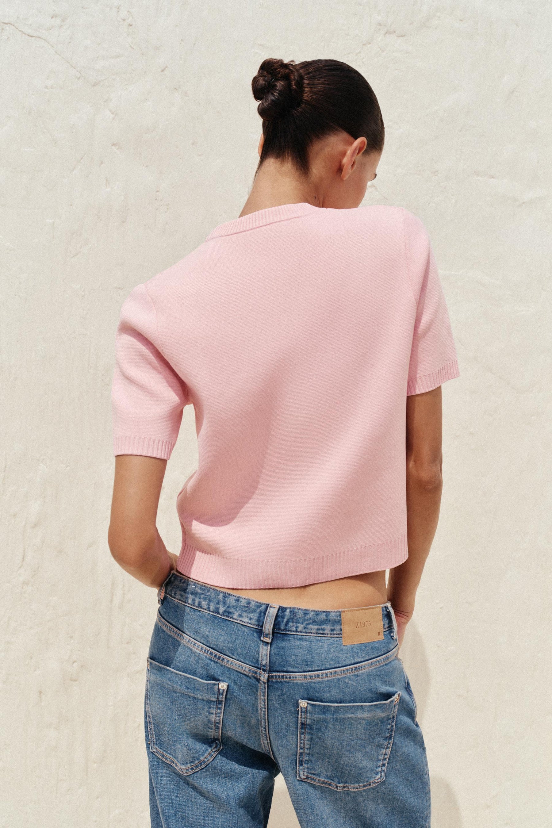 SHORT SLEEVE KNIT CARDIGAN - Image 6