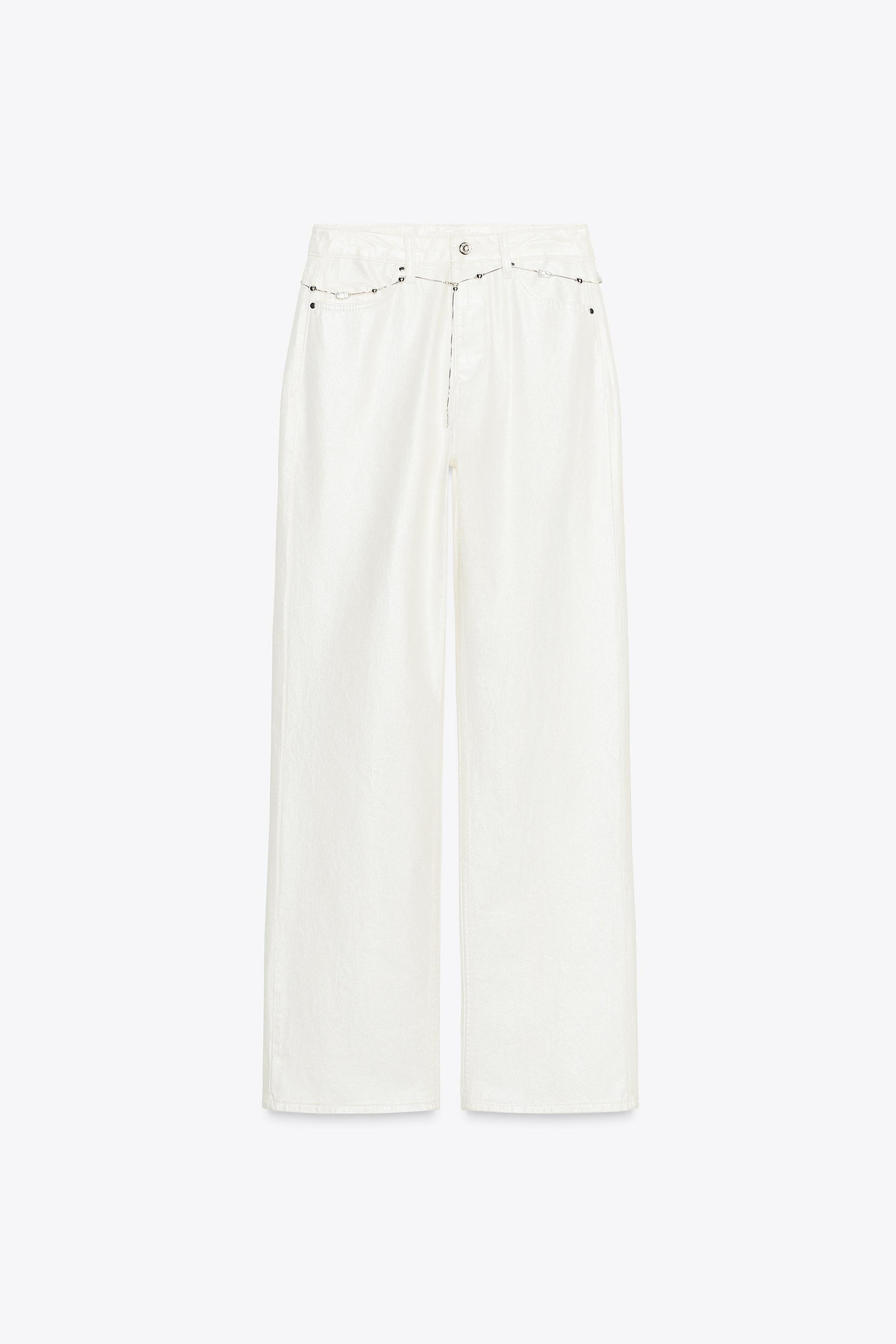 Pearlescent Belted Jeans