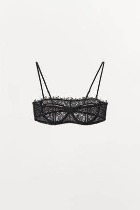 Underwired Mesh Lace Bra
