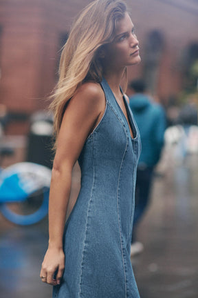 TRF HALTER DENIM DRESS - Image 4