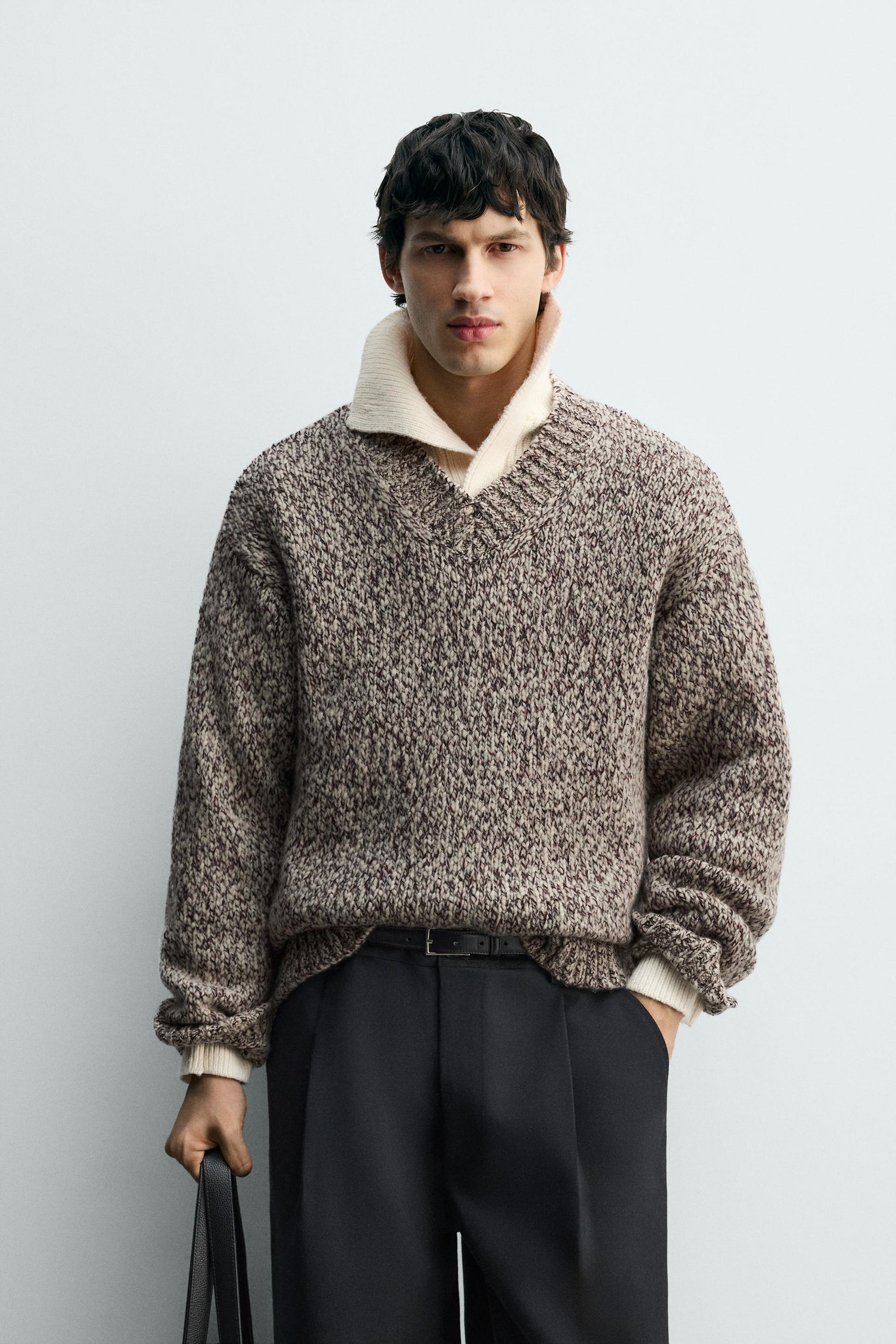 WOOL BLEND TEXTURED JUMPER - Image 2