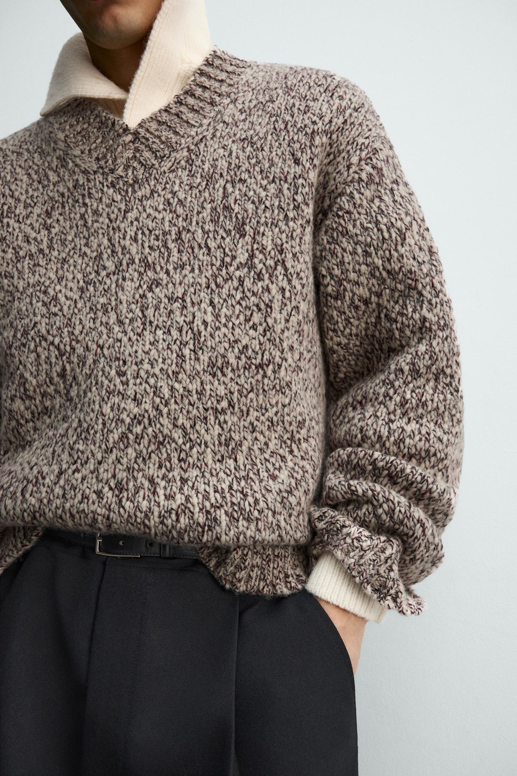 WOOL BLEND TEXTURED JUMPER - Image 6