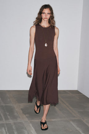 KNIT MIDI DRESS - Image 1