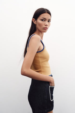 KNIT TOP WITH CONTRAST EMBROIDERY - Image 5