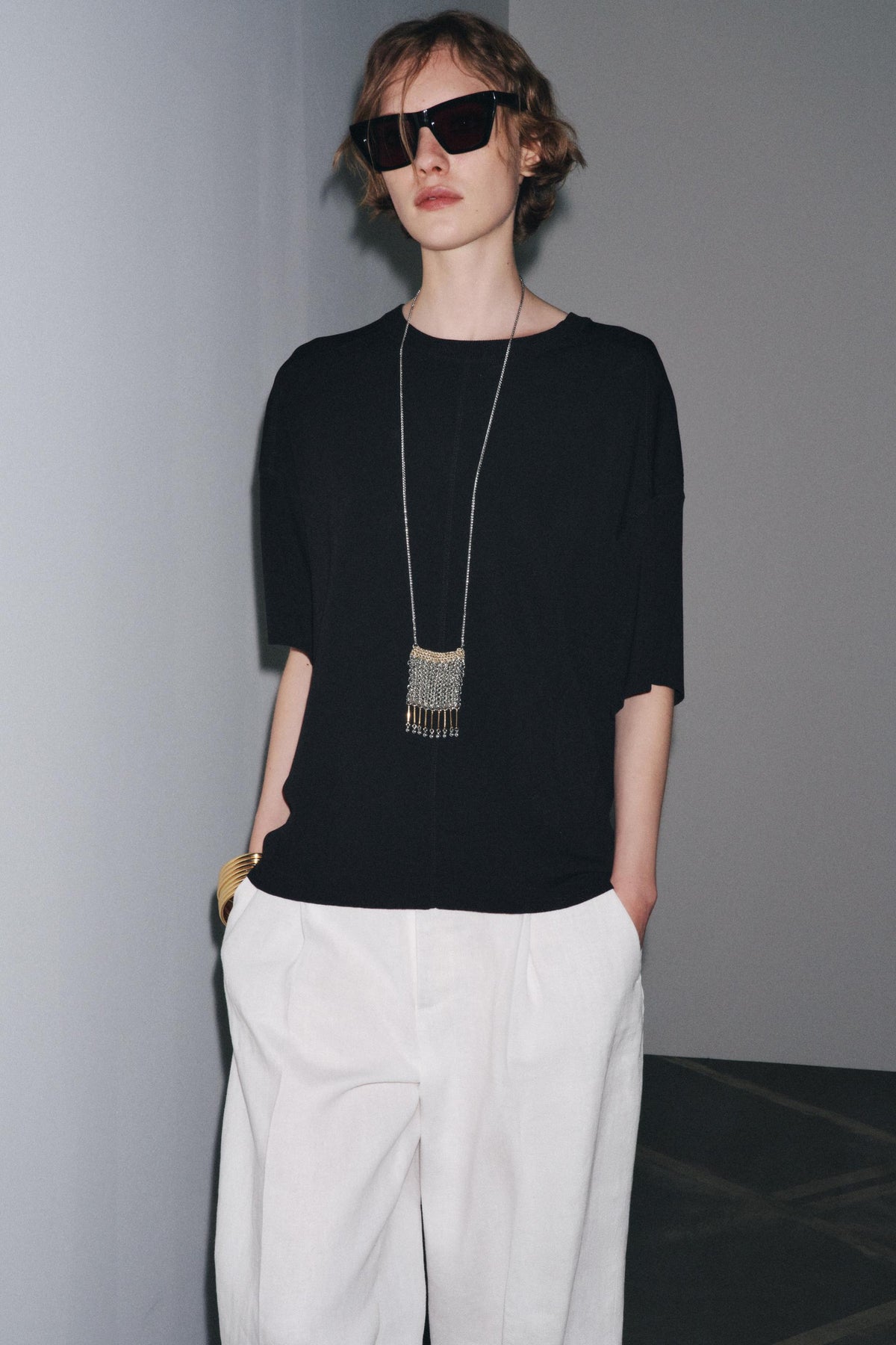 OVERSIZED PLAIN KNIT TOP - Image 1