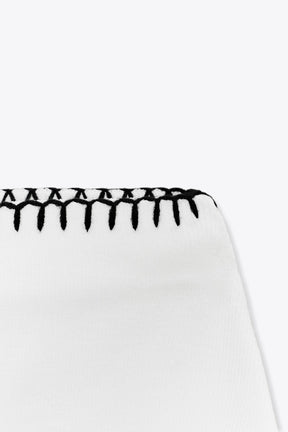 CONTRAST EMBROIDERY KNIT SKIRT - Image 8