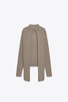 KNIT TOP WITH TIE BACK - Image 7